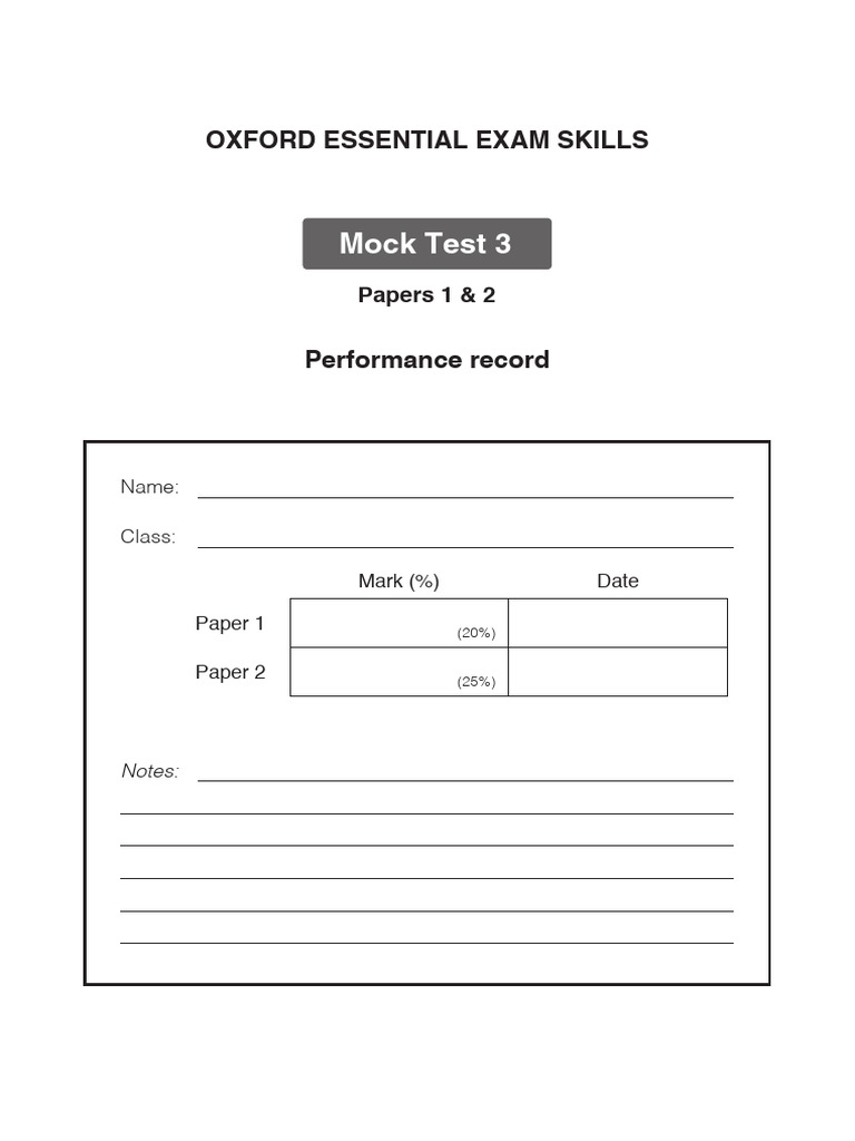 OEES Vol.1 (3rd Edition) Mock Test 3 Q&A Answer Keys | PDF