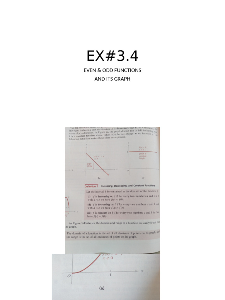 Even & Odd Functions | PDF