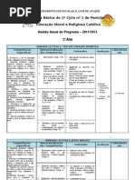 Planificação nº 1 - 1º ano