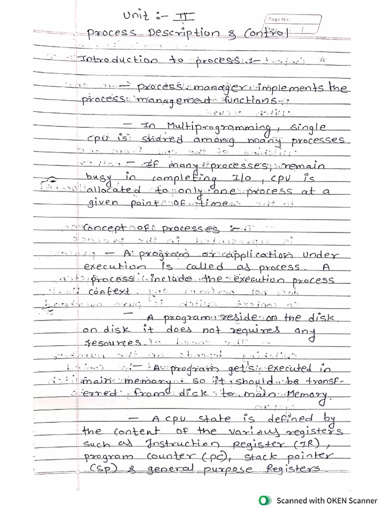 Unit 2 Process Description Control | PDF