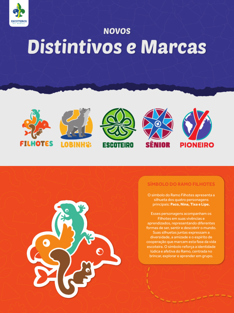 Novos Distintivos e Marcas | PDF | Escotismo, image size:768x1024
