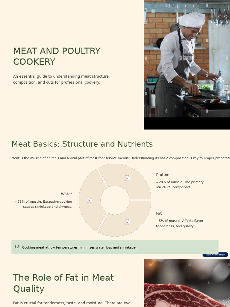 Meat and Poultry Cookery Guide | PDF | Meat | Cooking