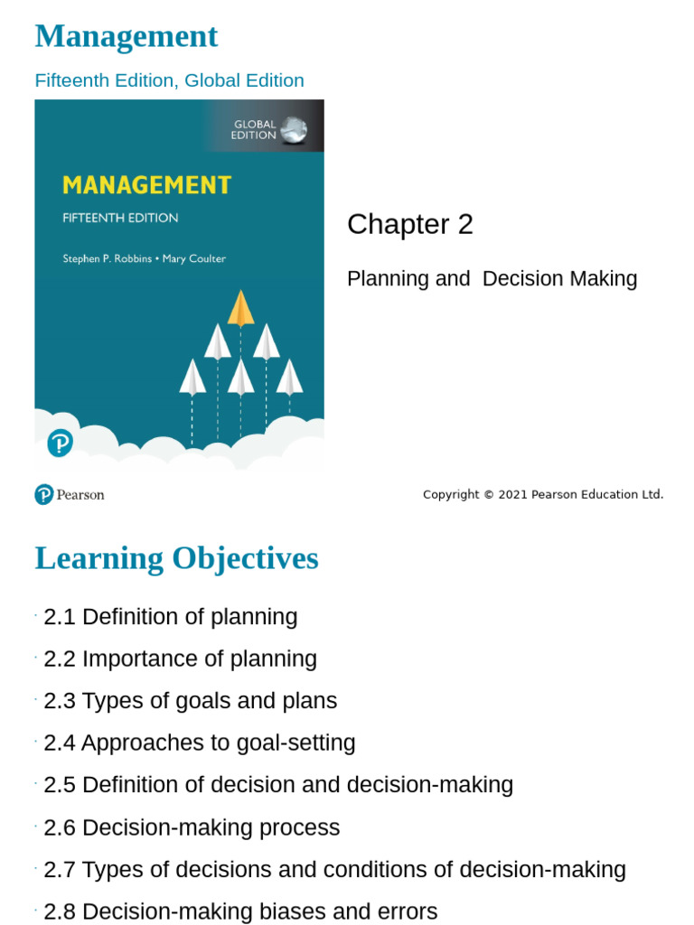 Planning and Decision Making in Management | PDF | Decision Making ...