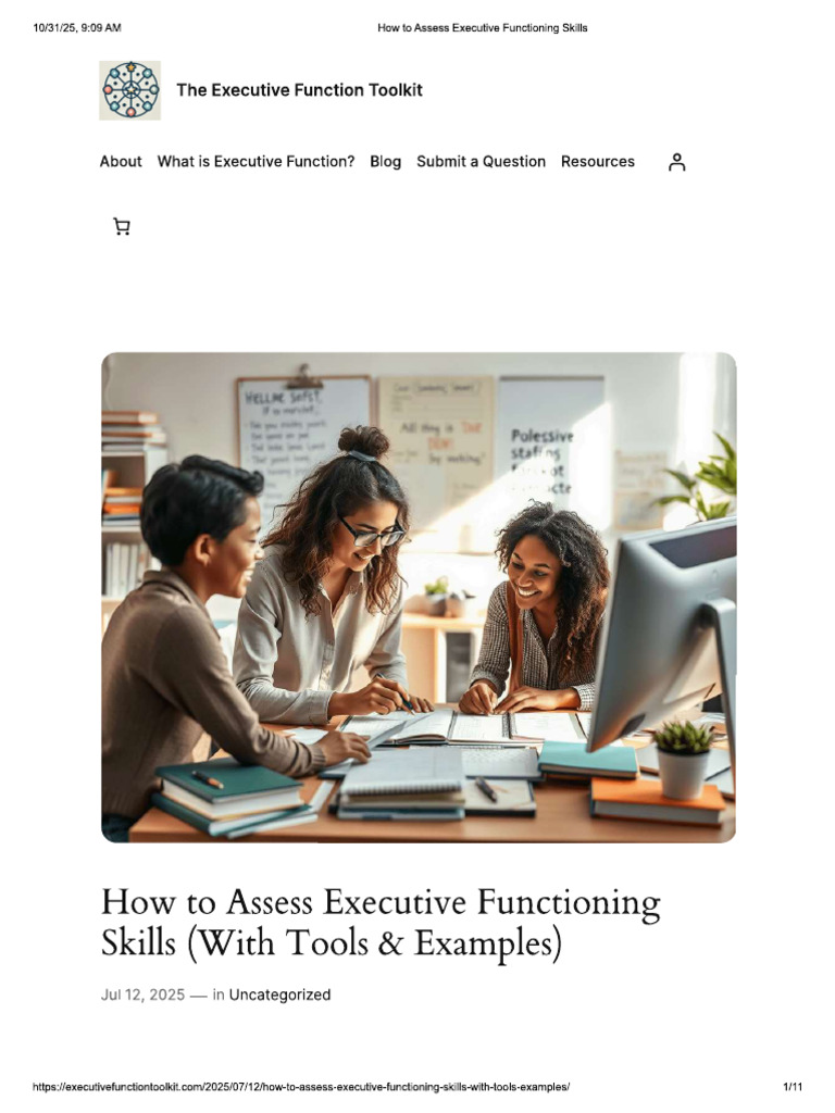 How To Assess Executive Functioning Skills | PDF