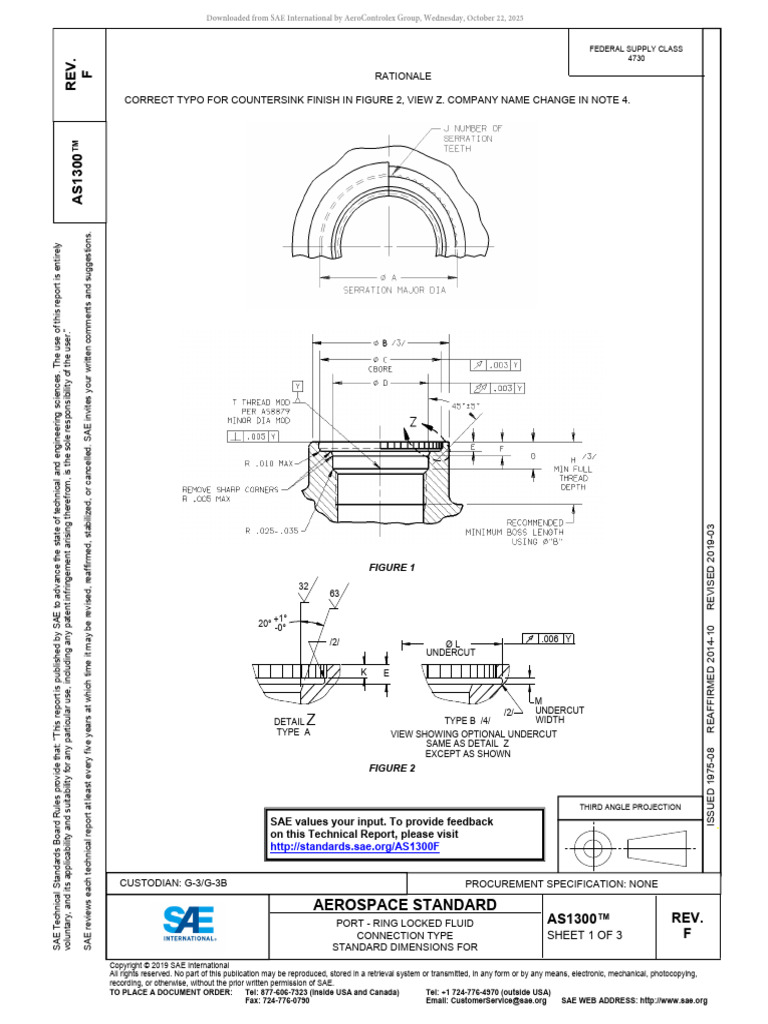 AS1300 Port-Ring Fluid Connection Standard | PDF | Mechanical ...
