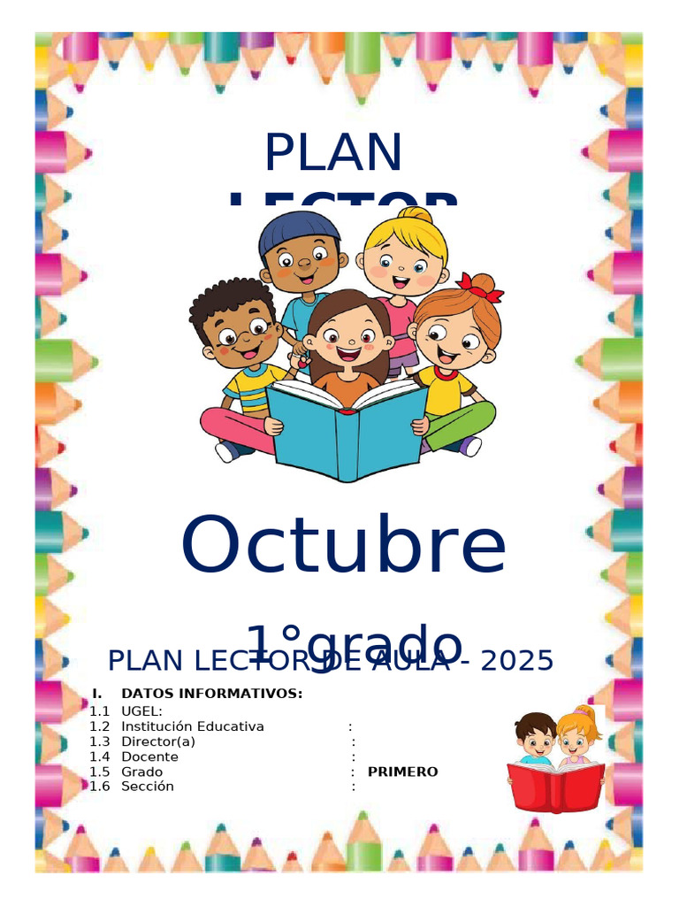 Plan Lector 2025 para Primer Grado | PDF | Información | Educación primaria