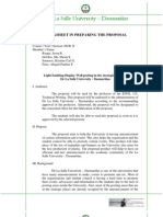 Tech Writing Proposal on the Installation of Light Emmitting Display Wall Posting in the Strategic Places at de La Sall University - Das Marinas