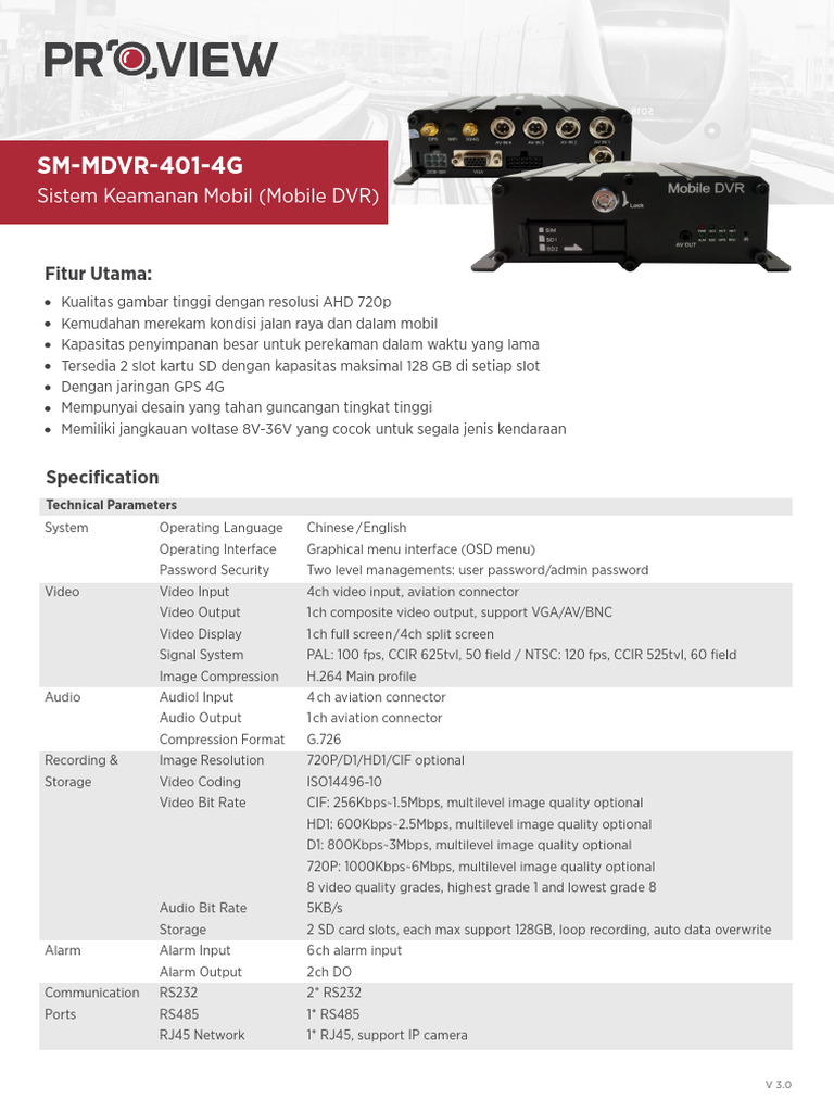 Proview Datasheet | PDF | Video | Computing