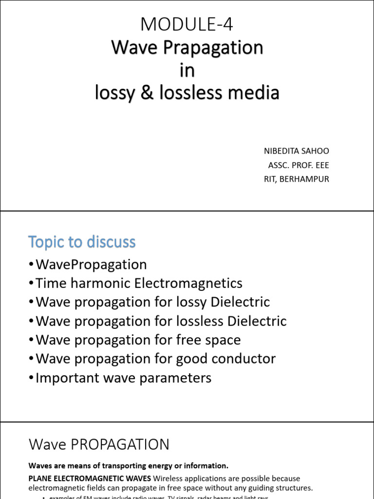 Wave Propagation in Dielectrics | PDF | Waves | Electromagnetic Radiation