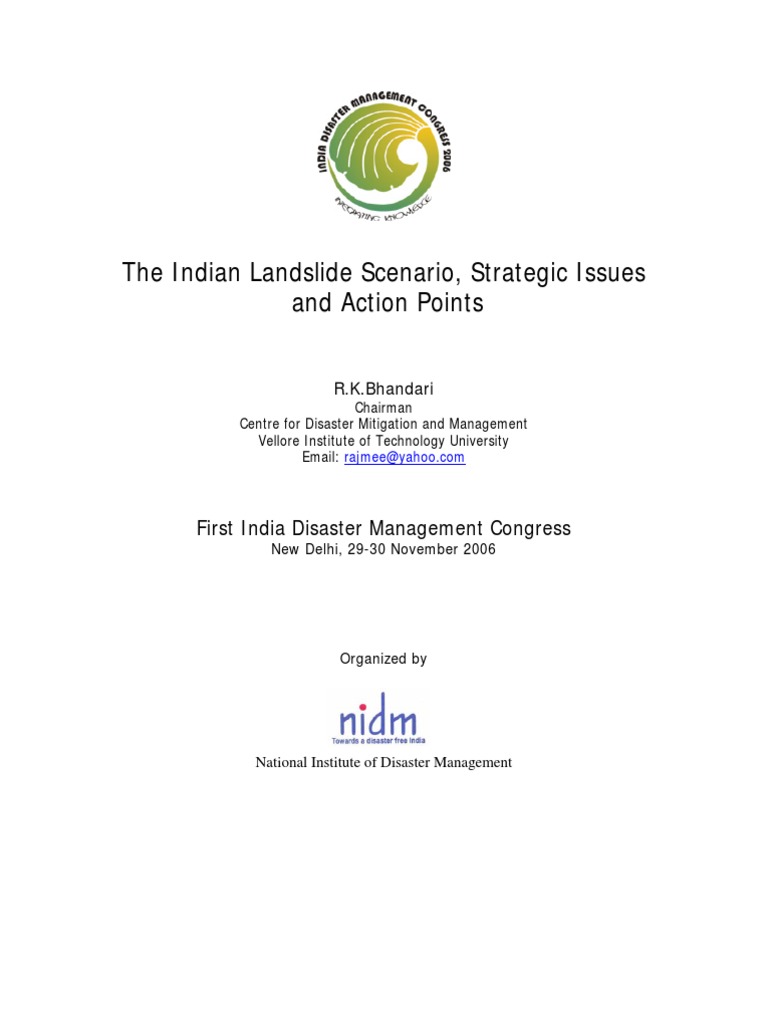 Indian Landslide Challenges and Solutions | PDF | Landslide | Global ...