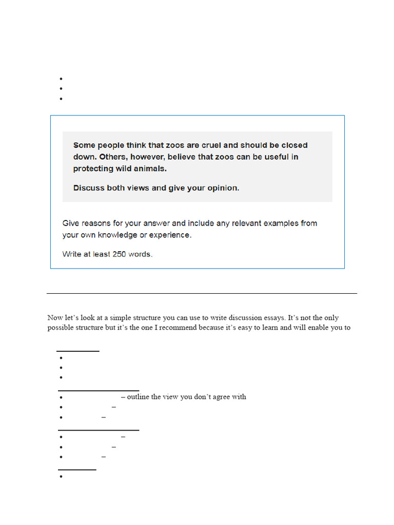 How to Write a Discussion Essay | PDF | Essays | Zoo