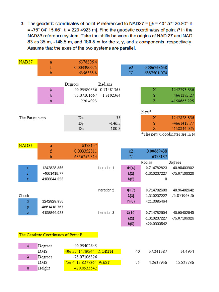 NAD27 to NAD83 Coordinate Conversion | PDF | Geodesy | Geographical ...