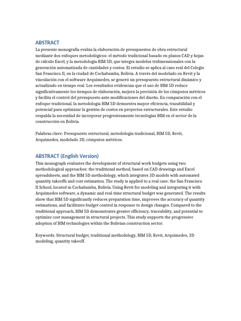 Abstract Espanol Ingles | PDF