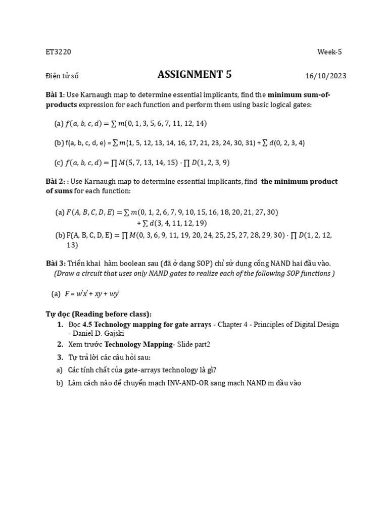 Assignment 5 - Ver2 1 | PDF