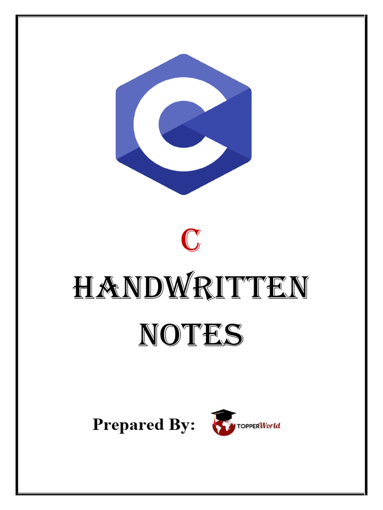 C Handwritten Notes ? | PDF