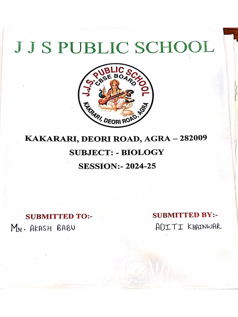 BIOLOGY SAMAR Practical File Class - XIIth | PDF