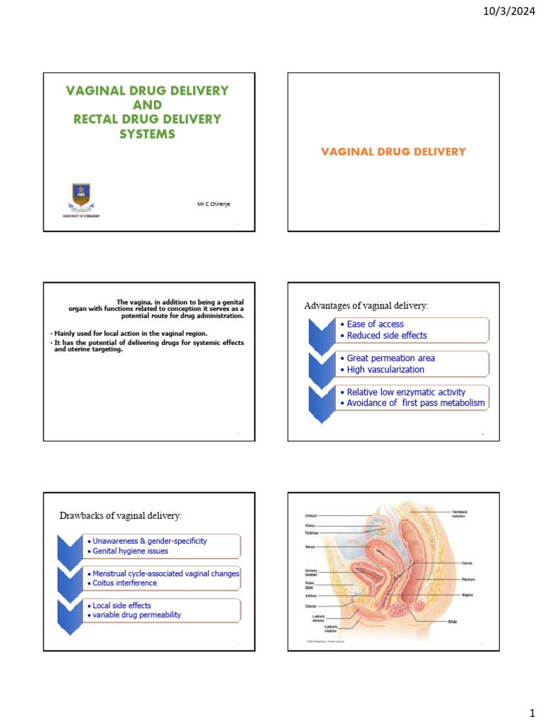 Vaginal and Rectal Drug Delivery Systems | PDF | Topical Medication ...