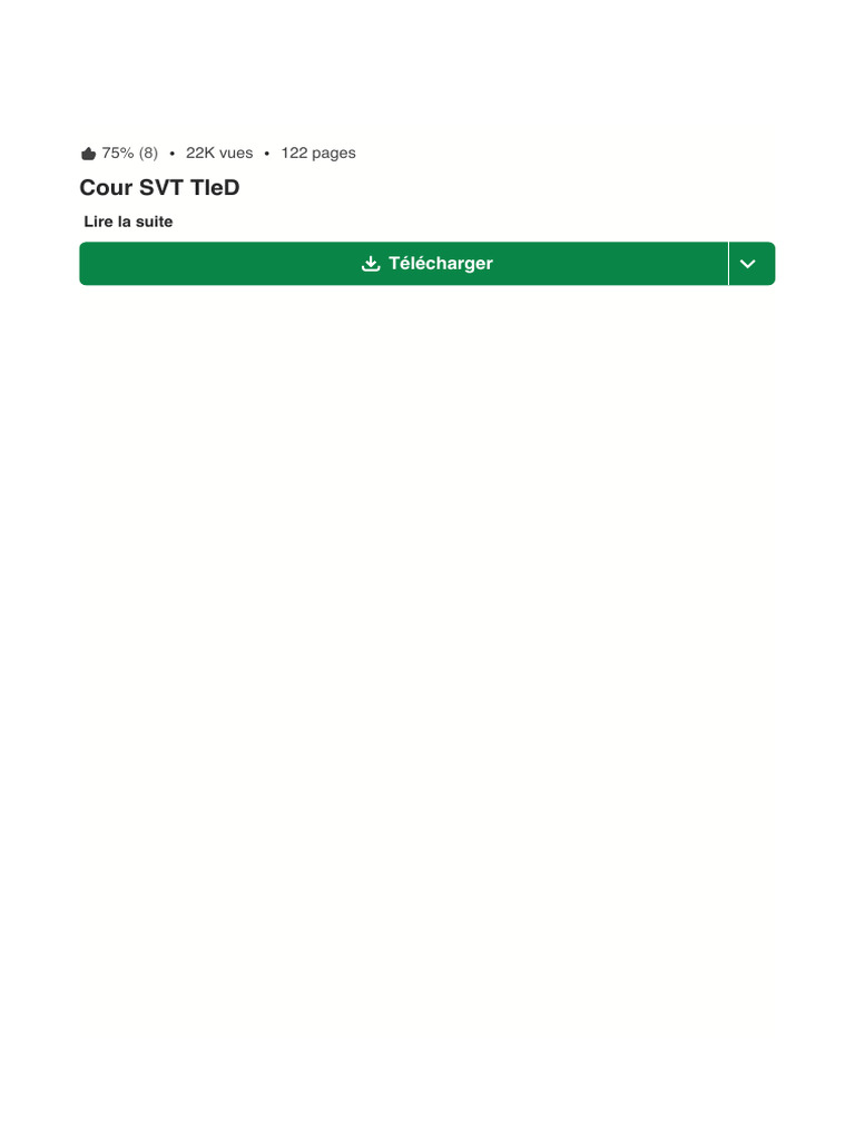 Cours de SVT Terminale D PDF | PDF | Informatique