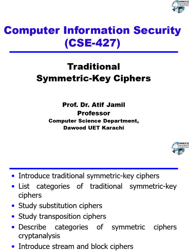 Understanding Symmetric-Key Ciphers | PDF | Cipher | Encryption