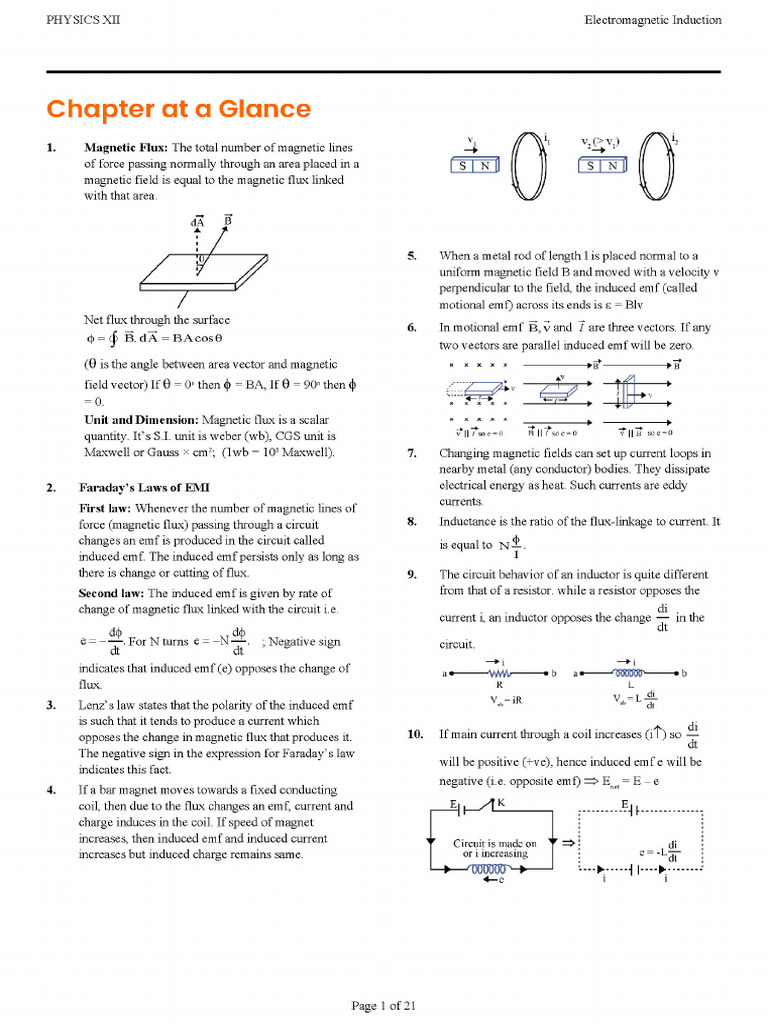 Electro Magnetic Induction Final | PDF