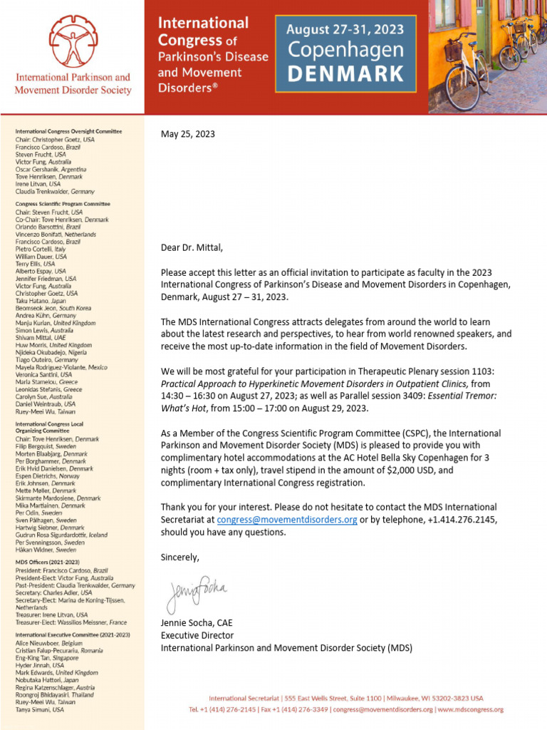 Congress Faculty Invitation Letter - Mittal-1 | PDF