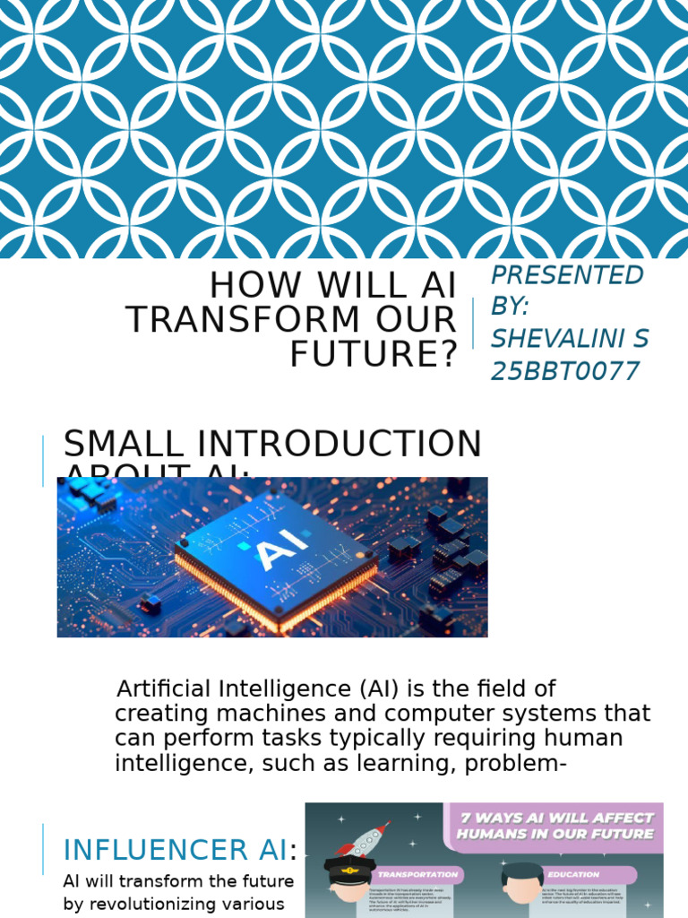 How Will AI Transform Our Future | PDF