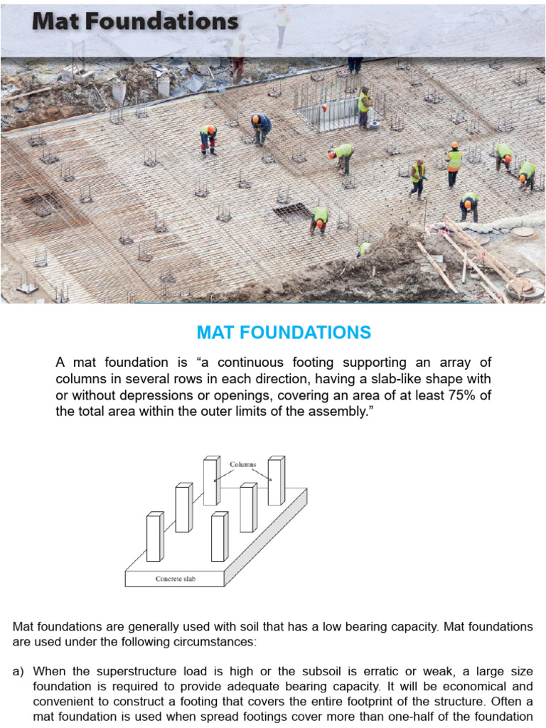 Mat Foundation Design and Applications | PDF | Foundation (Engineering ...