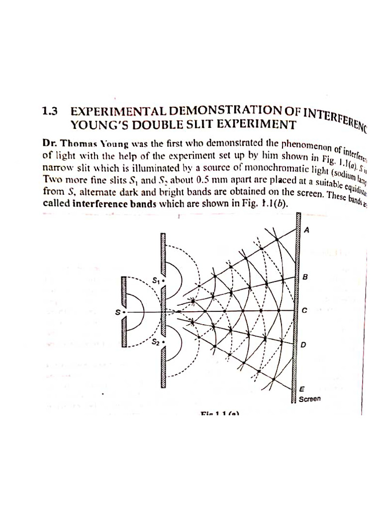 2.) Young's Double Slit Experiment | PDF