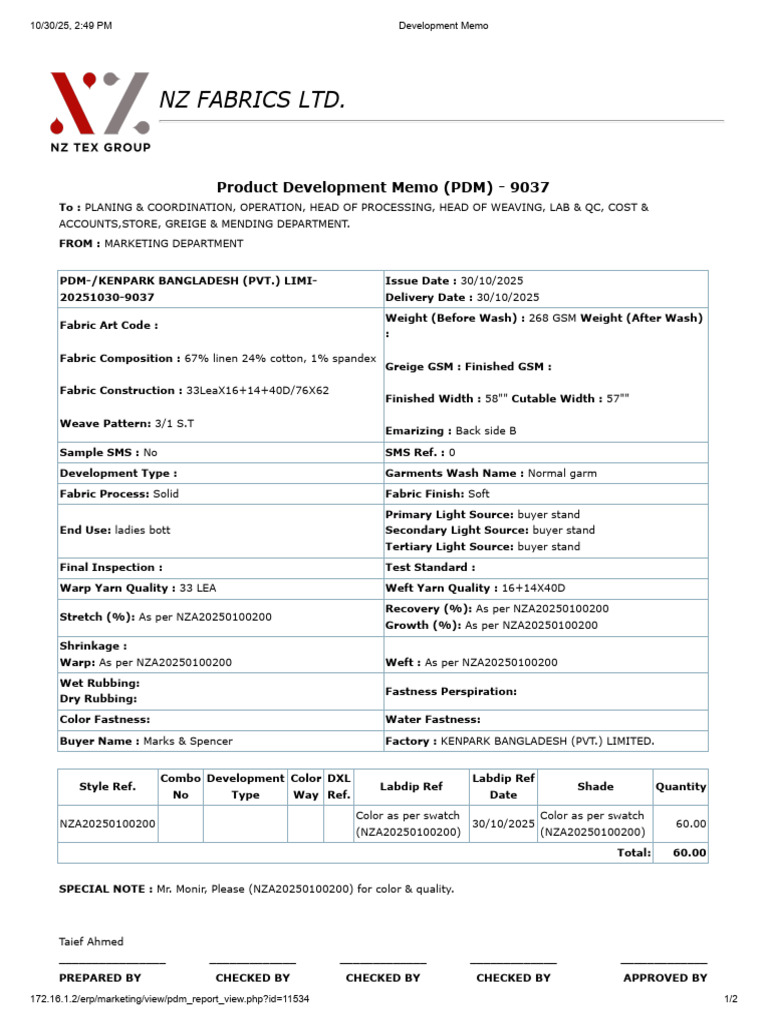PDM 9037 | PDF | Textiles | Weaving