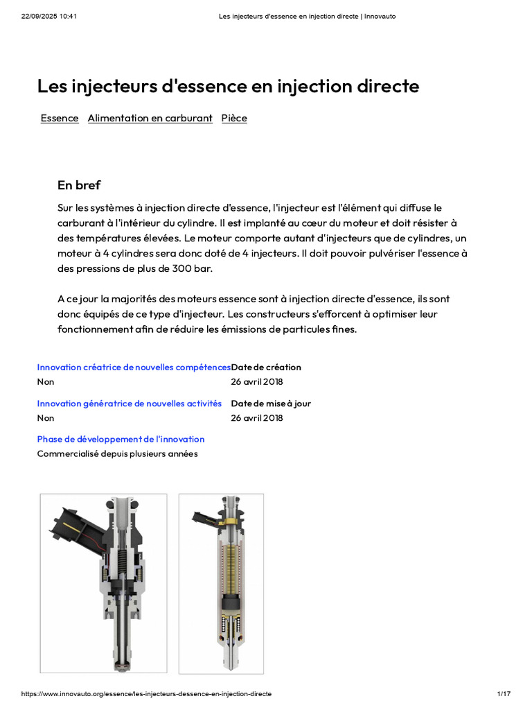 Injecteurs d'essence à injection directe | PDF | Injection (moteur ...