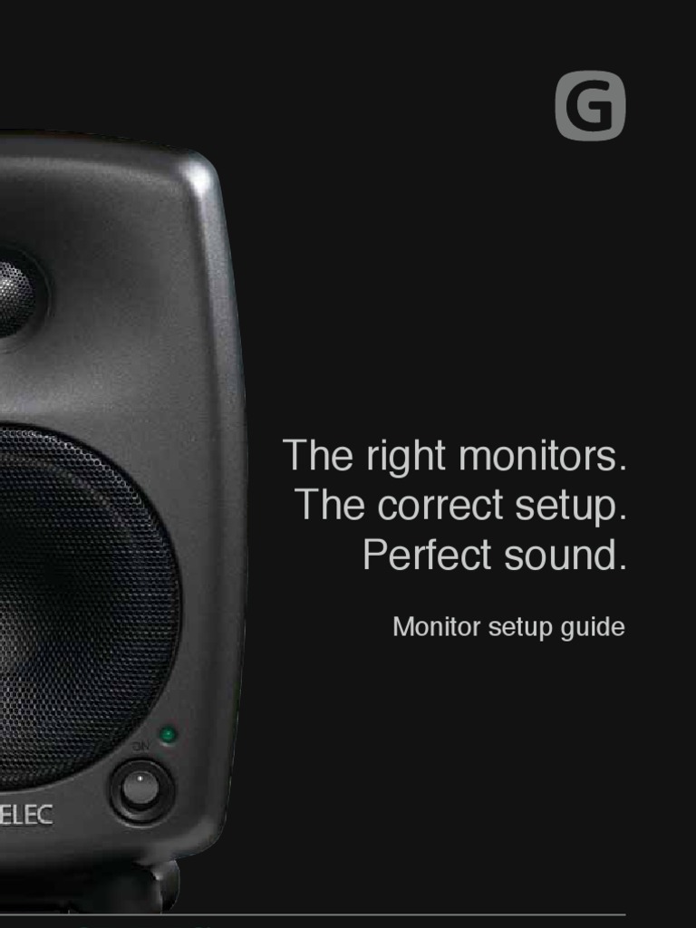 Genelec Monitor Setup Guide 2011 PDF Loudspeaker Audio Electronics