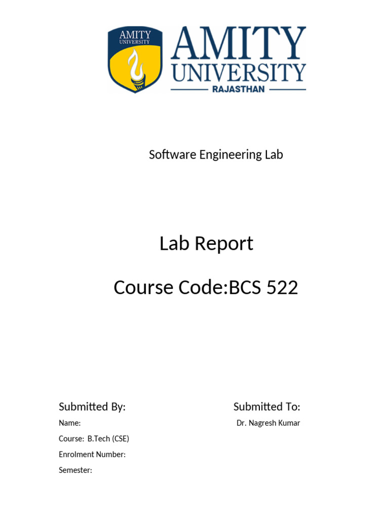 Software Engineering Lab Report Overview | PDF | Use Case | Systems ...