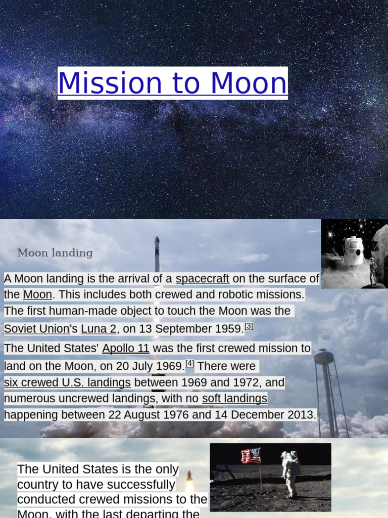 This Presentation Based On The Missions Two Moon Sent by Mankind, This ...