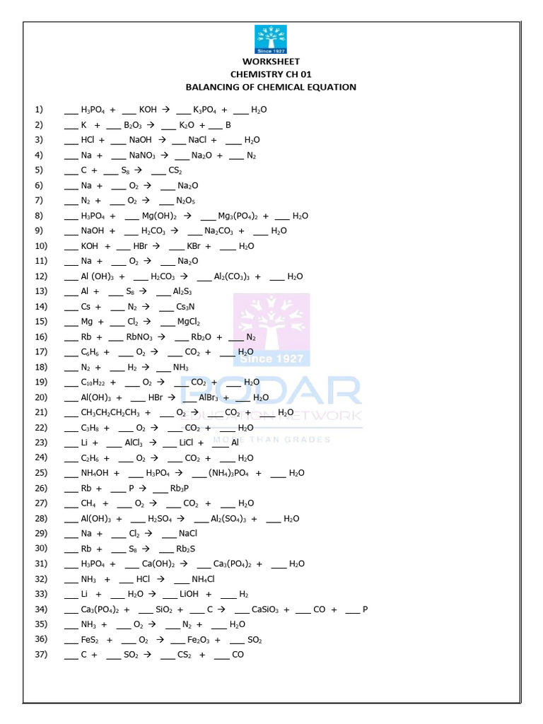 1741695088291.balancing Equation WS | PDF