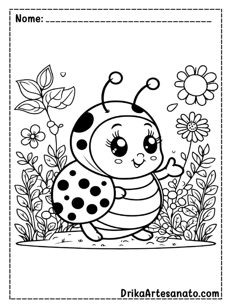 Desenho de Joaninha para Colorir 22 250613 174024 | PDF