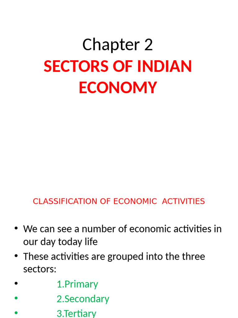 E2 Sectors of Indian Economy 1 | PDF | Gross Domestic Product ...