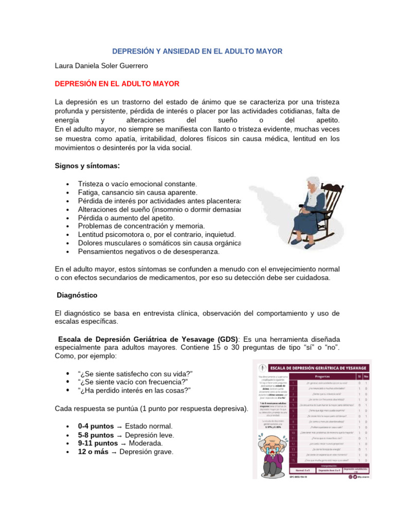 Depresión y ansiedad en adultos mayores | PDF | Trastorno depresivo ...