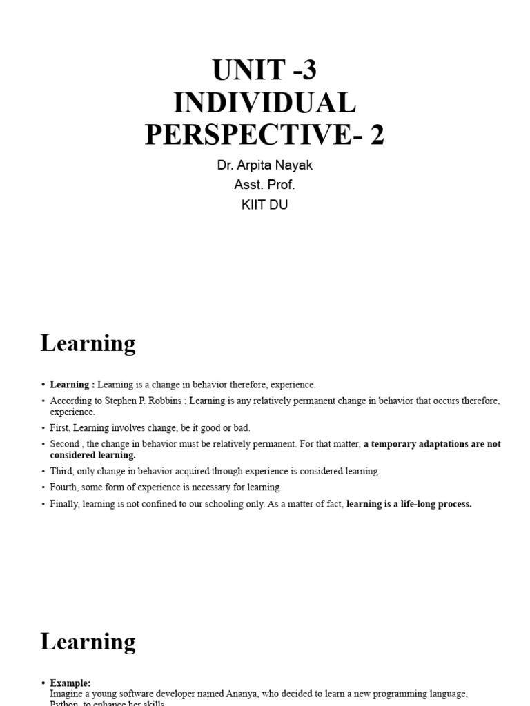 Understanding Learning and Its Determinants | PDF | Classical ...