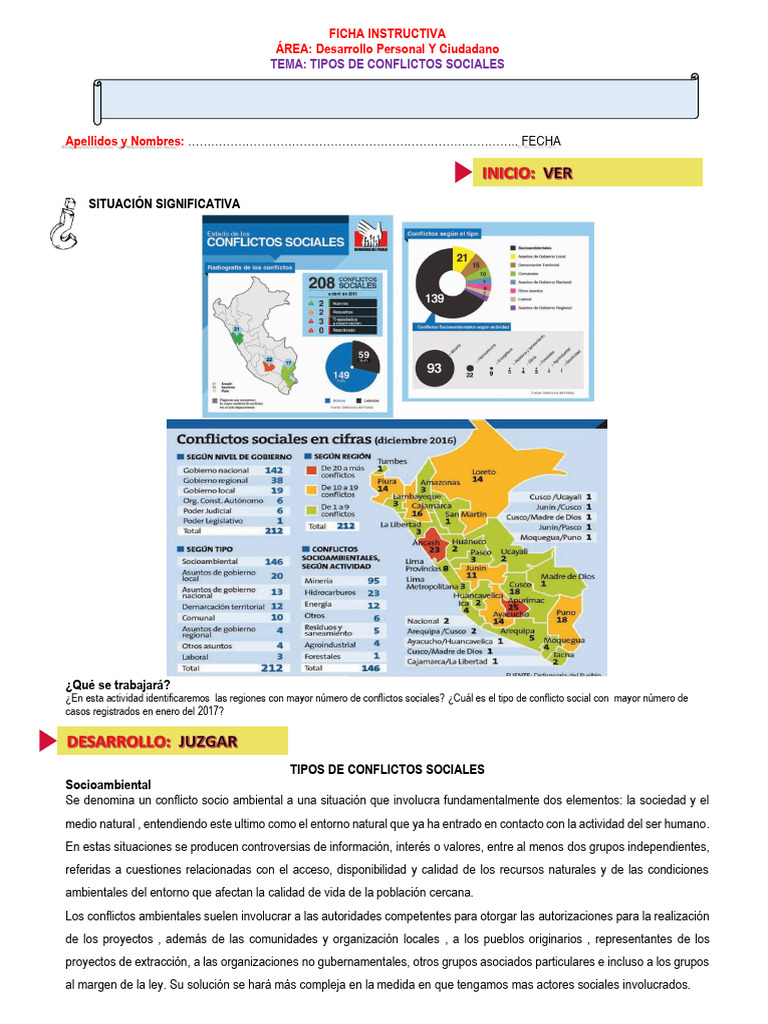 Tipos de Conflictos Sociales y Análisis | PDF | Entorno natural | Sociedad