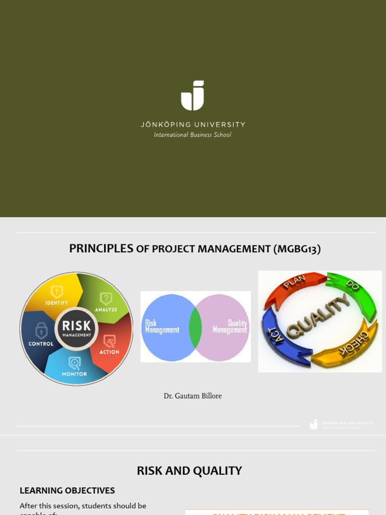 PPM L4 Risk Management & Quality | PDF | Risk | Quality (Business)