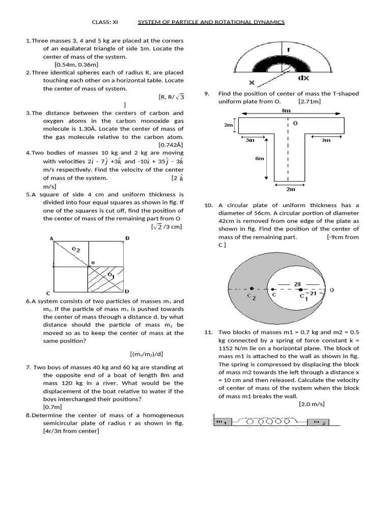 Center of Mass and Rotational Dynamics | PDF | Rotation Around A Fixed ...