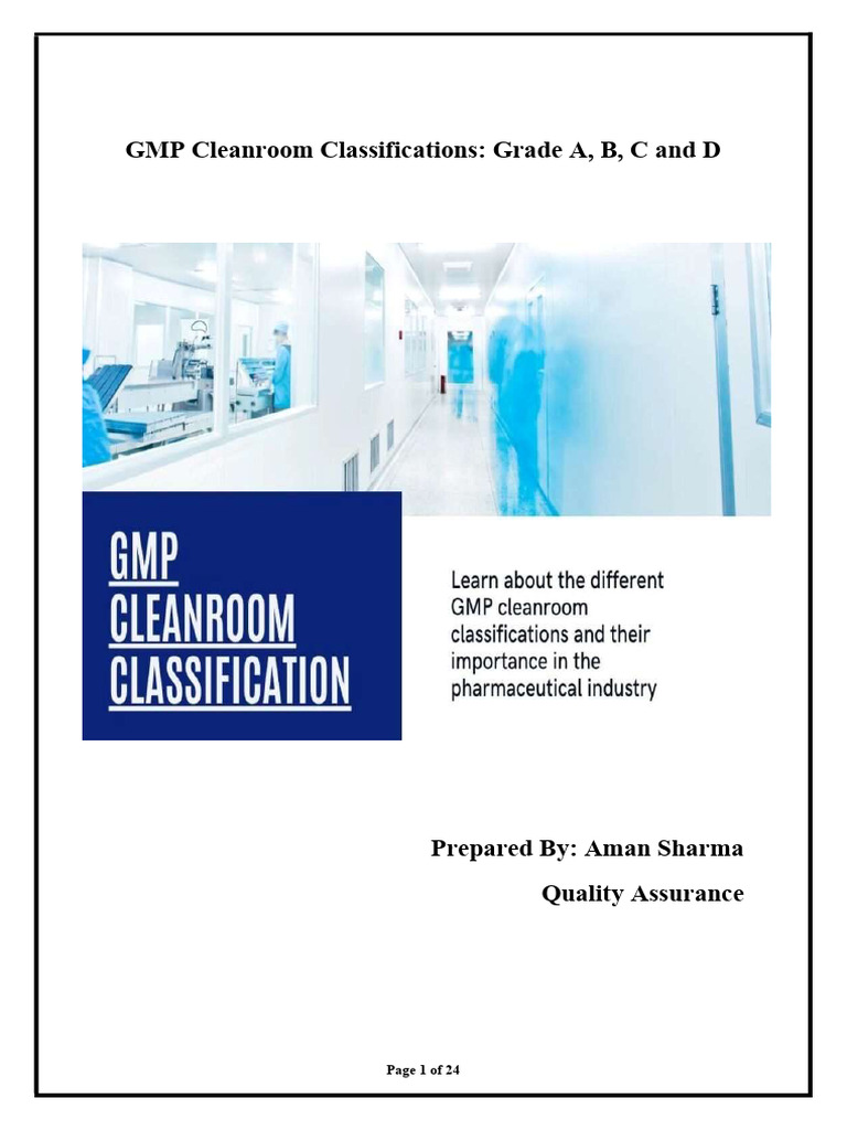 GMP Cleanroom Classifications Overview | PDF