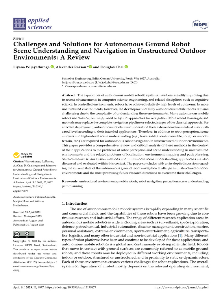 Autonomous Robot Navigation Challenges | PDF | Lidar | Computer Vision