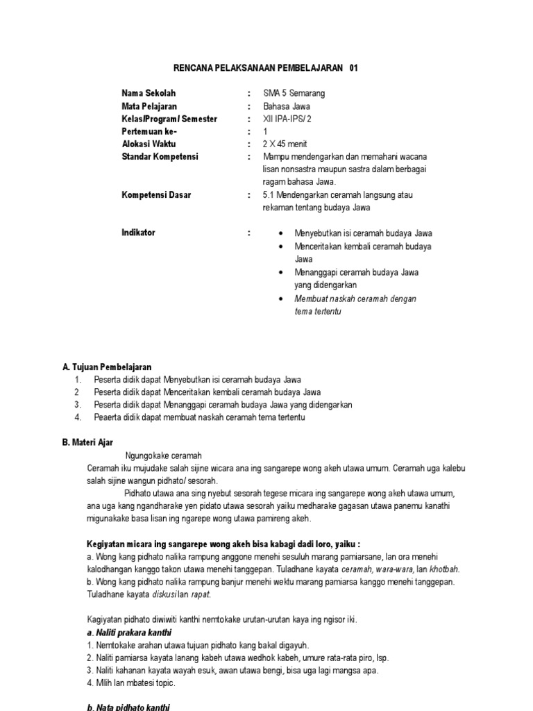 Kumpulan Teks Pidato Bahasa Jawa Tentang Budaya Jawa Kumpulan Referensi Teks Pidato