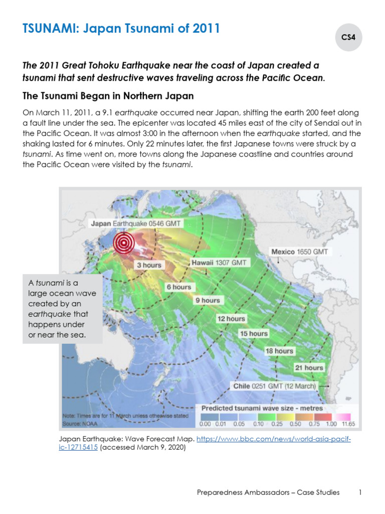 CA Case Study 4 Tsunami | PDF | Tsunami | Earthquakes