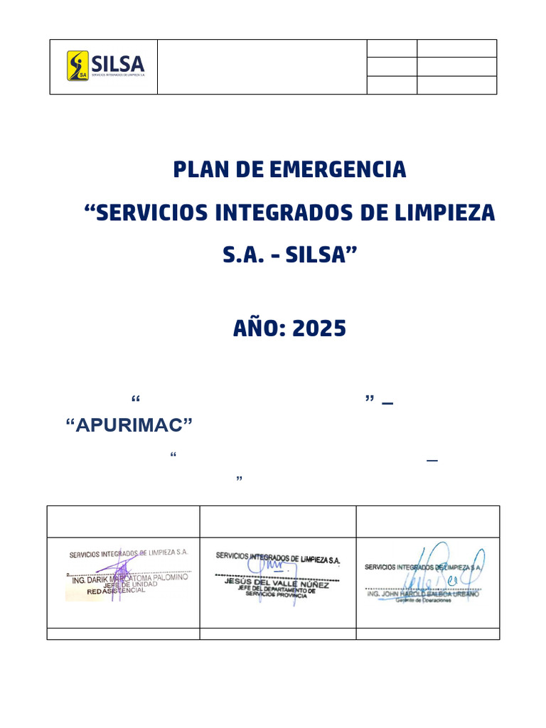 Plan de Emergencias Hospital Abancay | PDF | Emergencia | Primeros auxilios