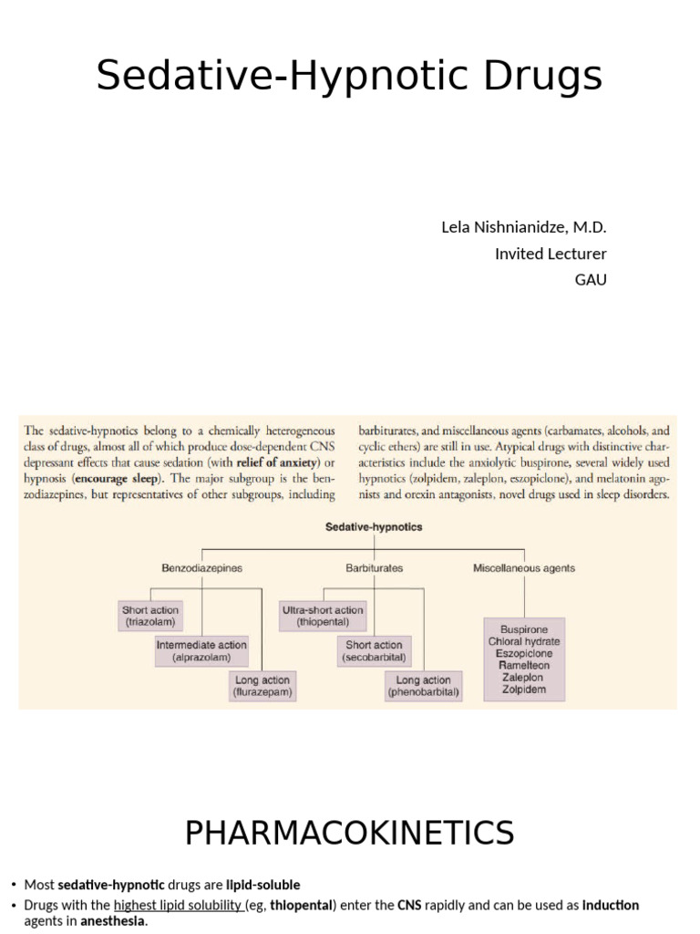 Sedative Hypnotics | PDF | Drugs | Drugs Acting On The Nervous System