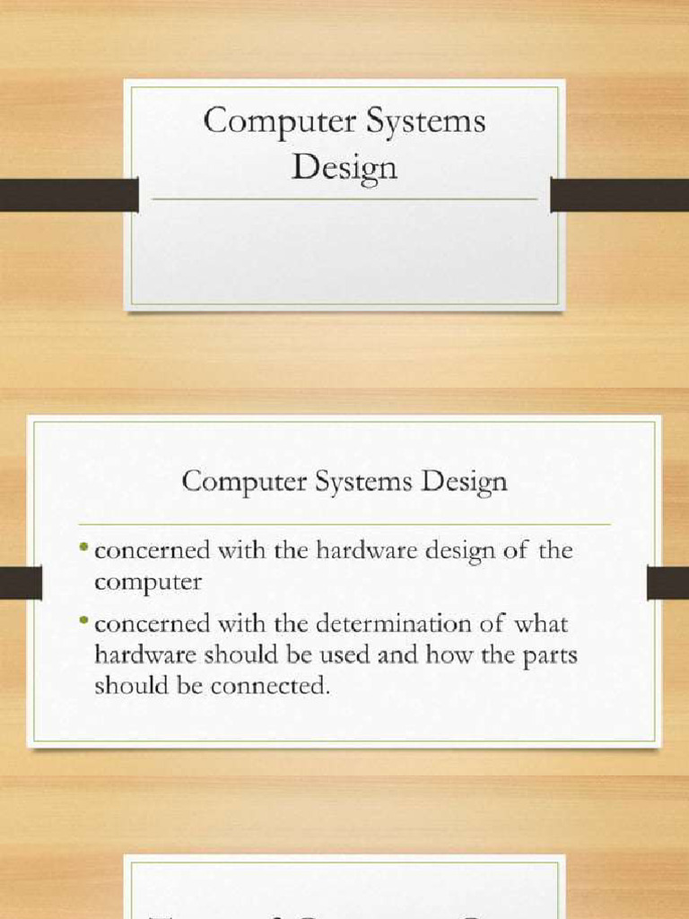 Design of Computer Systems | PDF
