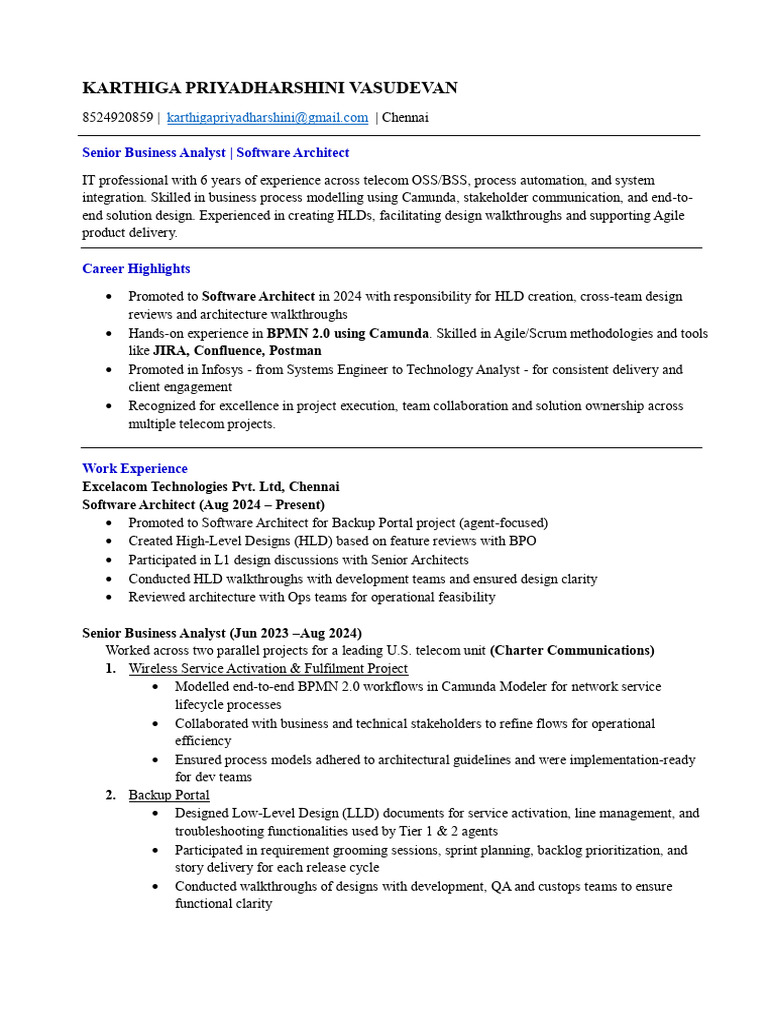 Karthiga's Resume | PDF | Computing | Information Technology