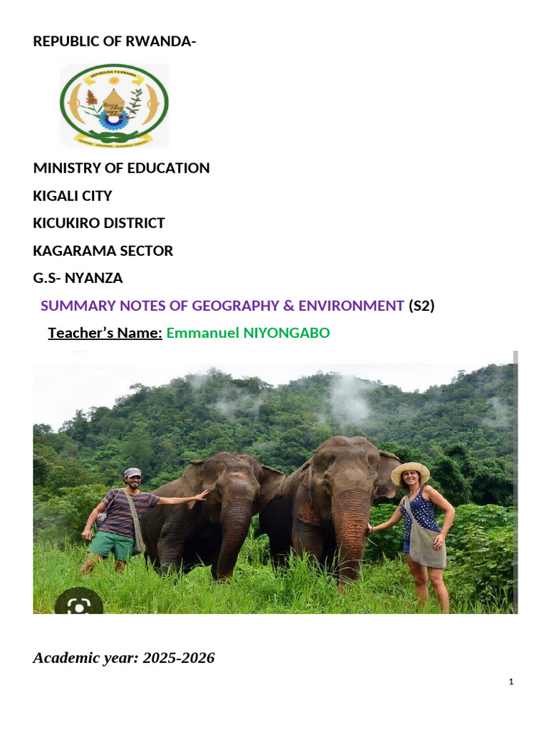 Geography & Environment Summary S2 | PDF | Earthquakes | Volcano